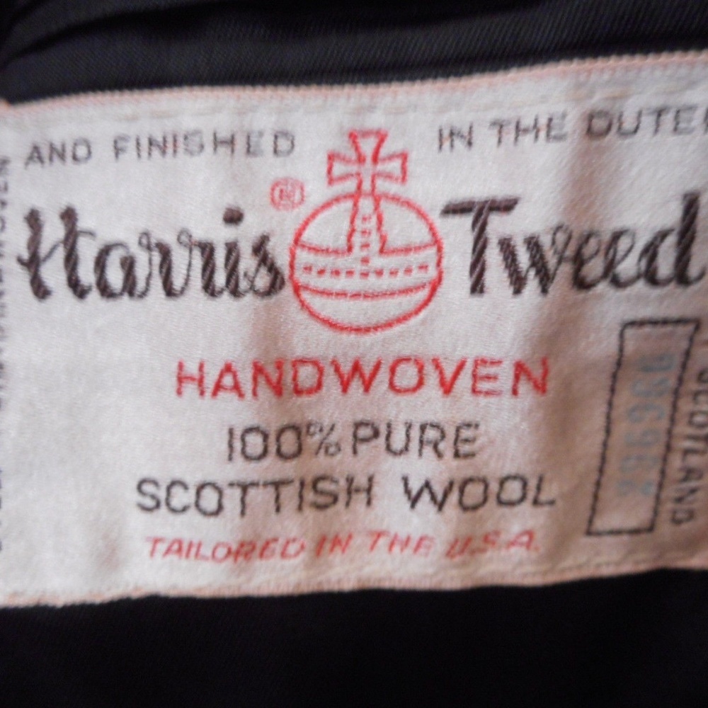 Vintage Harris Tweed Grey Herringbone Jacket - Picture 4 of 7